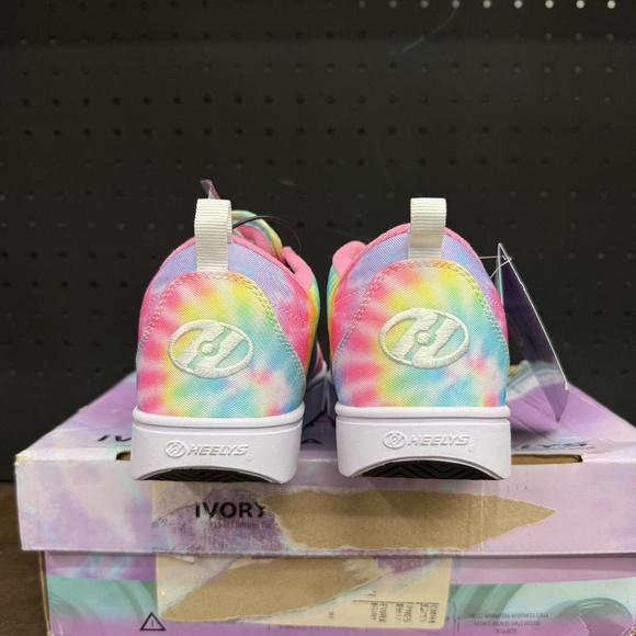 New W/ Box! Youth Heelys Ivory Ella Tie Dye Multi Color Classic Sneakers Size 5 - Picture 4 of 5